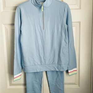 Crewcuts Sky Blue Matching Set with Colorful Cuffs